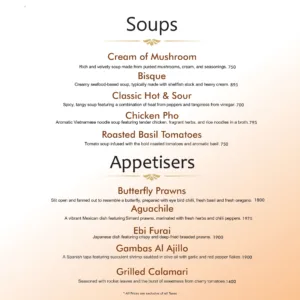 Bourgeoisie Cafe Menu In Lahore 2023-24 | Best Seafood In Town!