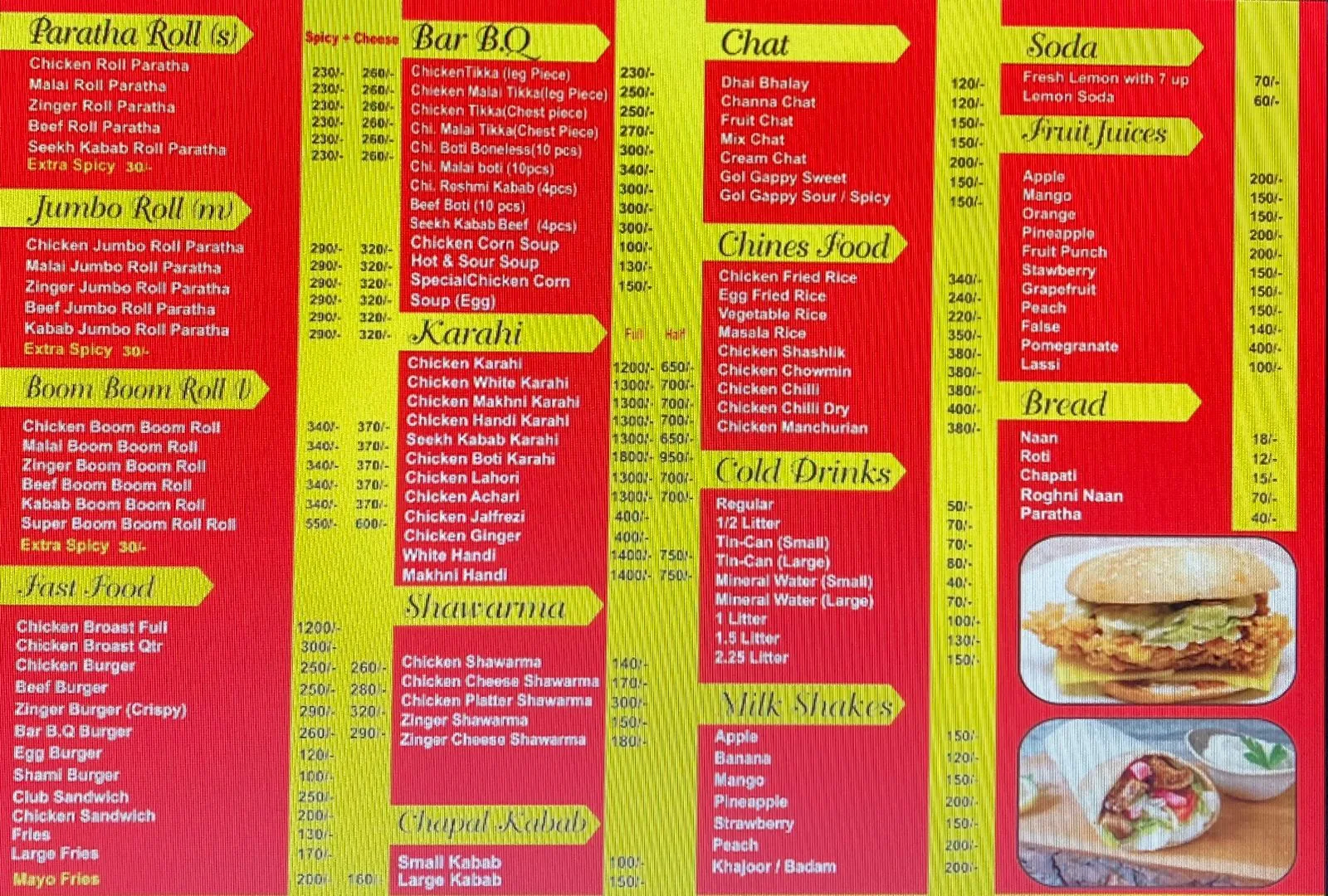 hot n spicy menu